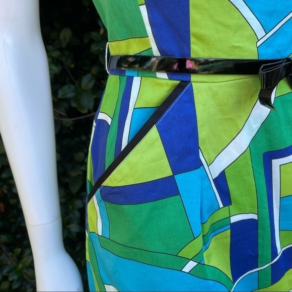 💋MAGGY London 70’s Psychedelic Funky Vintage Look Strapless Dress Size 10 - Picture 11 of 12